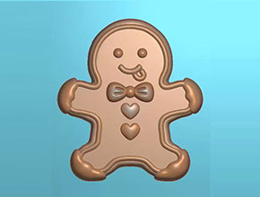 圣誕姜餅人配飾浮雕圖紙_享刻玉石雕刻機(jī)