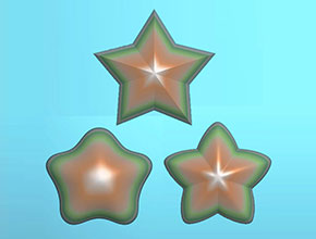 三款星星五角星精雕玉石電腦雕刻圖紙_享刻玉石