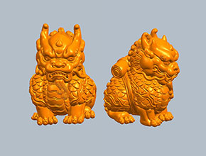 麒麟背書立體3d模型圖stl_享刻五軸雕刻機(jī)