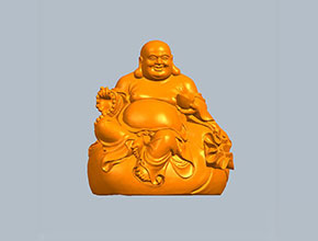 笑佛彌勒佛擺件3d電腦模型圖STL_五軸玉石雕刻機
