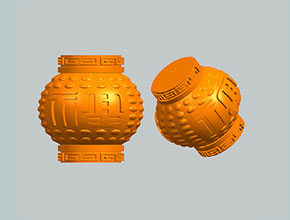 新年福壽燈籠雕擺件電腦精雕圖模型圖