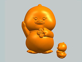 蝴蝶結(jié)小黃鴨模型圖紙_五軸雕刻機(jī)廠家