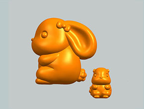 小兔子模型圖紙_五軸雕刻機(jī)廠家