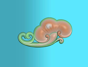 靈芝小掛件玉石雕刻電腦圖紙_享刻玉石雕