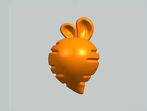 兔耳朵蘿卜工藝品精雕圖下載_享刻工藝品