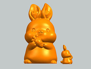 抱蘿卜站立兔子_五軸雕刻機(jī)廠家