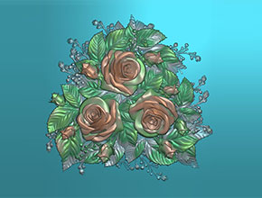 月季花-玉石電腦數(shù)控精雕圖紙_享刻玉石