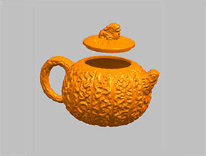 神獸貔貅茶壺電腦3d模型圖stl_享刻五軸雕刻機