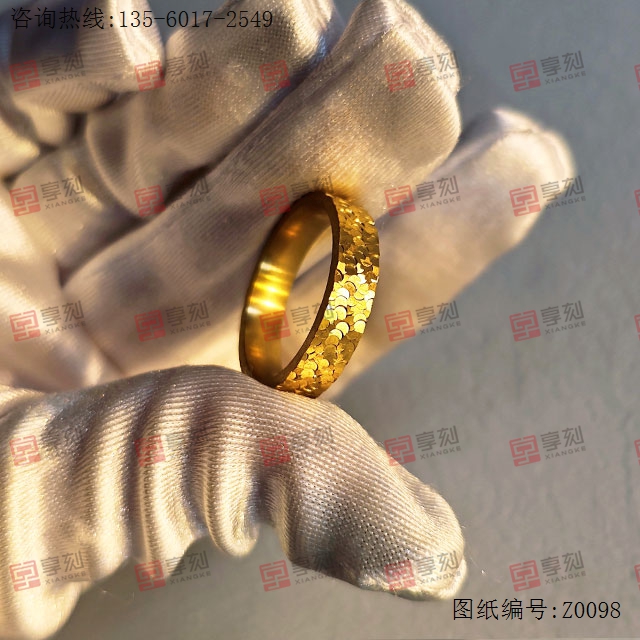 碎碎冰銅銀戒指雕刻模型圖_金銀首飾cnc雕刻機(jī)