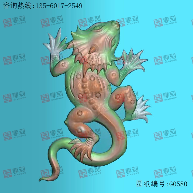 蜥蜴玉石雕刻電腦圖紙_享刻玉石雕刻機(jī)