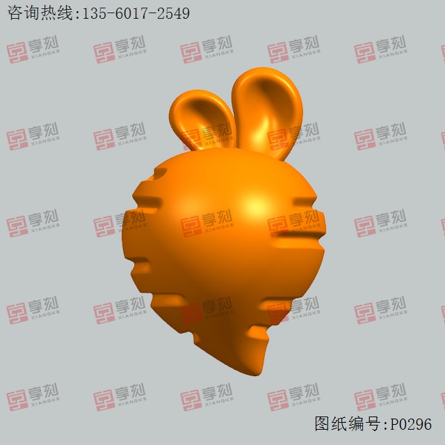 兔耳朵蘿卜工藝品精雕圖下載_享刻工藝品雕刻機(jī)廠家